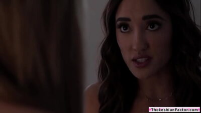 Big tits milf making out, facesitting her lesbian roommate